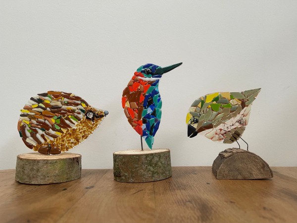 Workshop (ijs)vogel of egel maken van glas